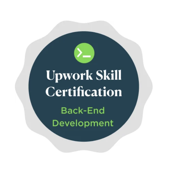 Upwork Back-End Development Certification